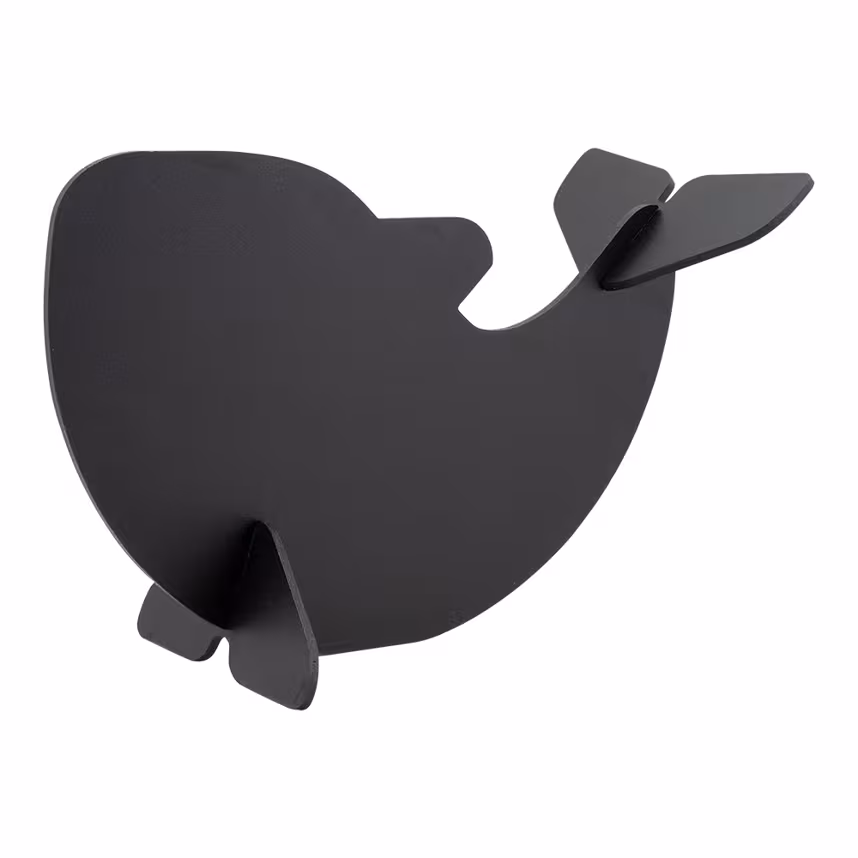 Securit 3-D Tier Whale Schwarz