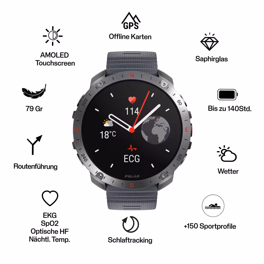 Polar Grit X2 Pro grau S/L