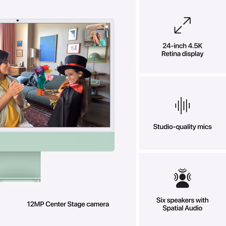 Apple iMac 24"  4.5K/M4/8CPU/8GPU/16GB/256GB, grün