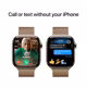 Apple Watch S10 LTE 42mm gold Titanium Case + Milanese Loop