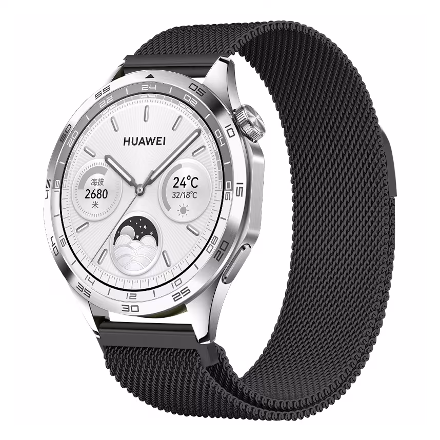 Felixx Smartwatcharmband Edelst./Milanaise Black-Universal 20mm
