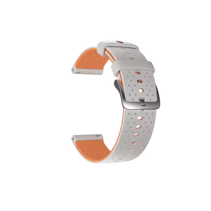 Polar Armband 22mm Silikon S-L grey/orange