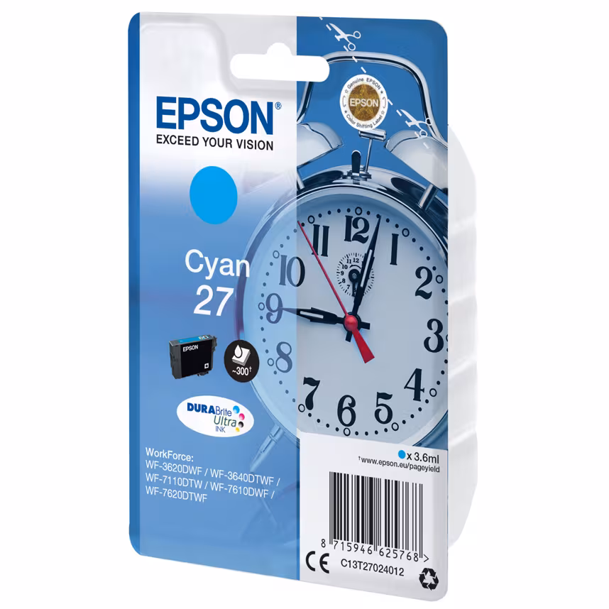 Epson 27 T2702 Tinte Cyan 3,6ml