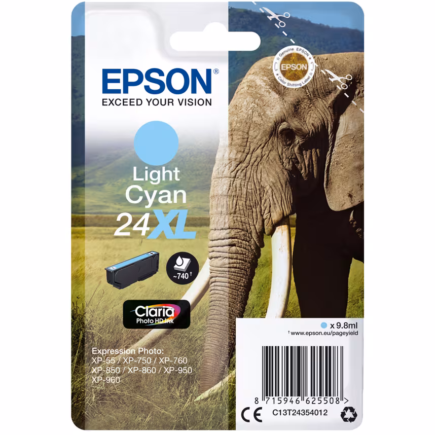 Epson 24XL T2435 Tinte Light Cyan 9,8ml