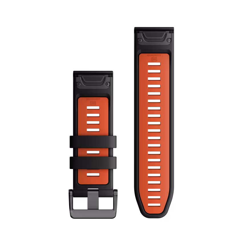 Garmin Quickfit Band 26mm Silikon schwarz/rot