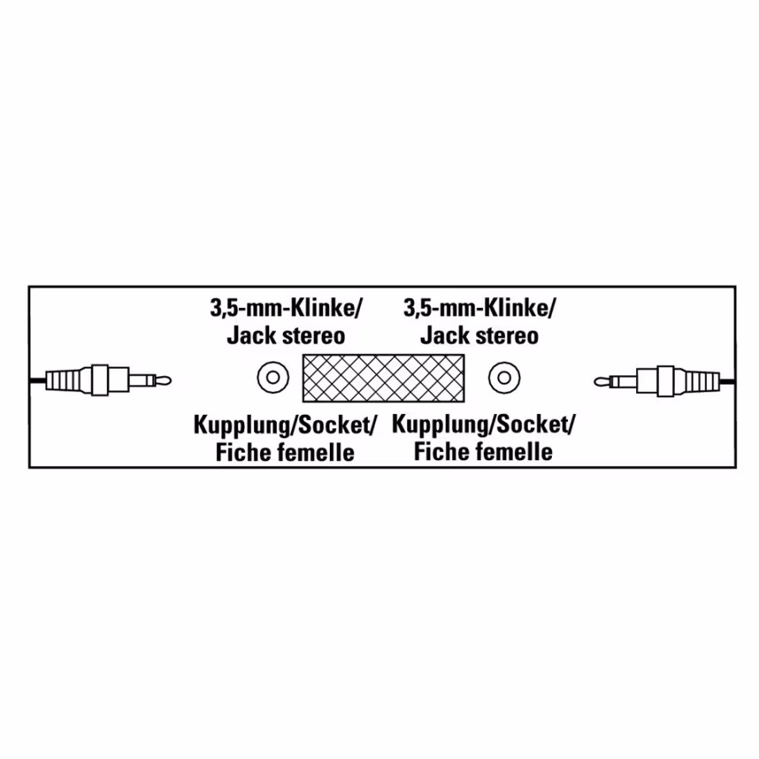 Hama 205193 Audio-Adapter 3,5mm Klinken-Kupplung