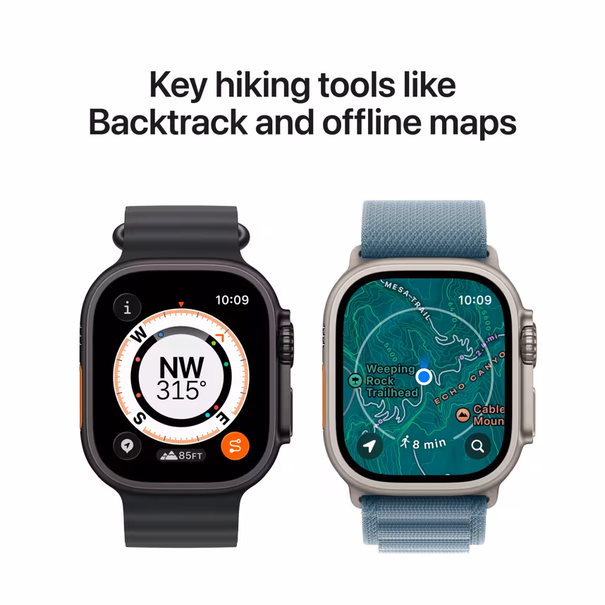 Apple Watch Ultra 3 LTE 49mm Natural Titan Case + Blue Alpine Loop S
