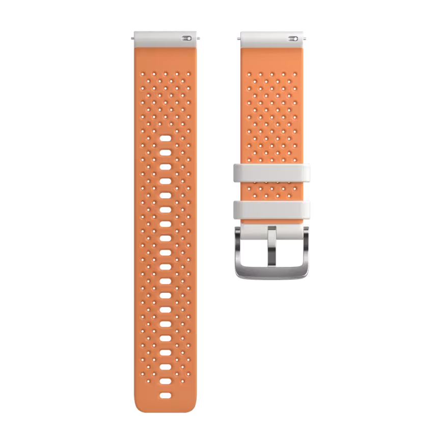 Polar Armband 22mm Silikon S-L grey/orange