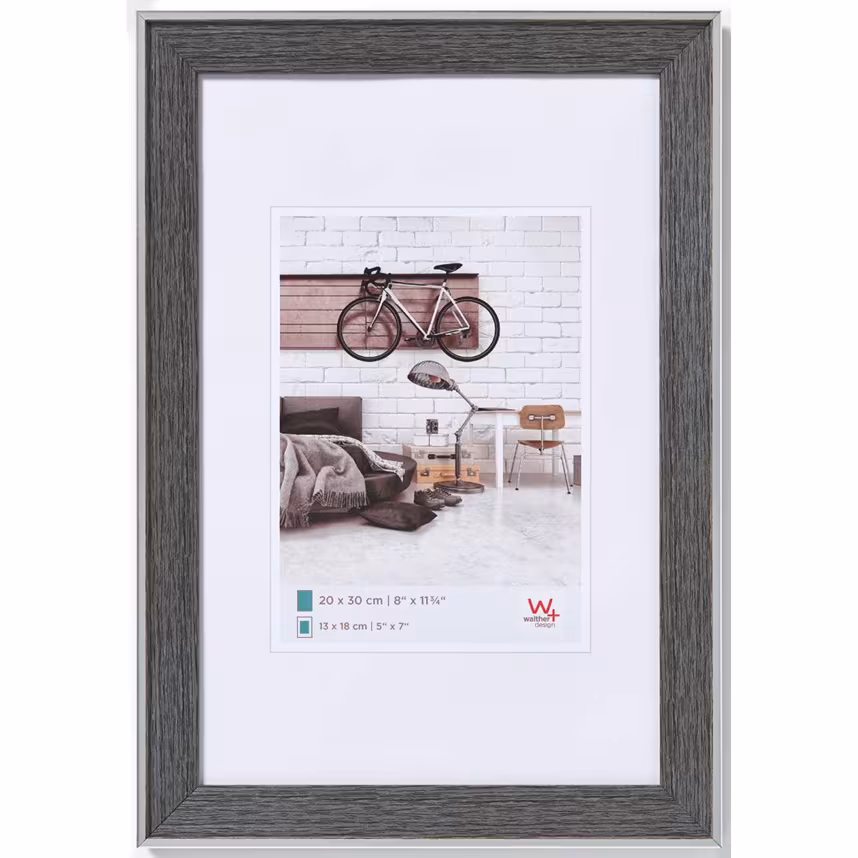 Bilderrahmen Bohemian 15x20cm Kunststoff grau