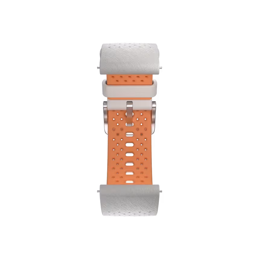 Polar Armband 22mm Silikon S-L grey/orange