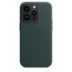 Apple iPhone 14 Pro Leder Case mit MagSafe waldgrün