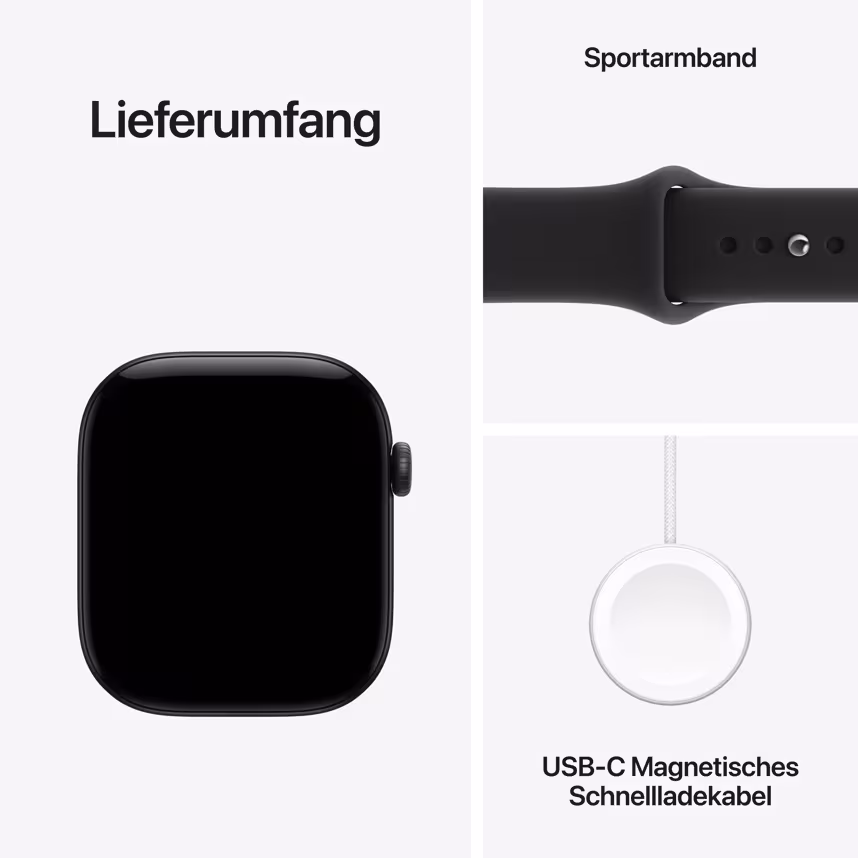 Apple Watch Series 12 GPS 46mm Black Alu Case + Black Sport S/M