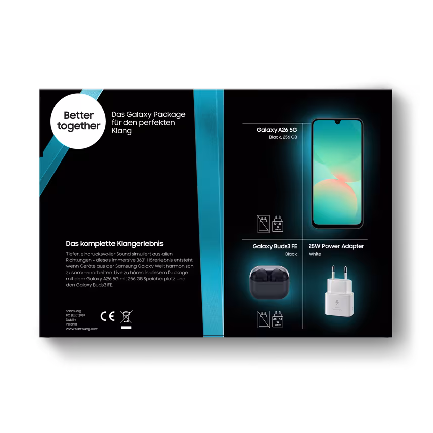 Samsung Bundle A26 5G 256GB + Buds3FE + 25W