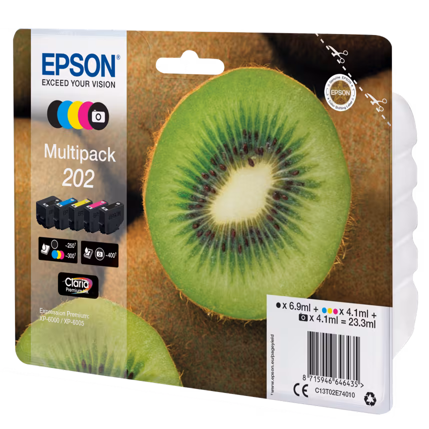 Epson 202 T02E7 Tinte Multipack 4,1ml