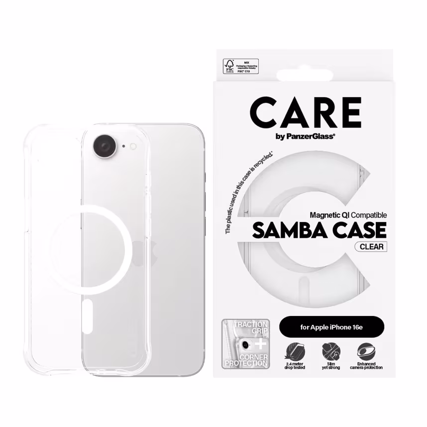 CARE by Panzerglass Samba White MagSafe Apple iPhone 16e