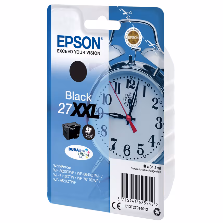 Epson 27XXL T2791 Tinte Black 34,1ml