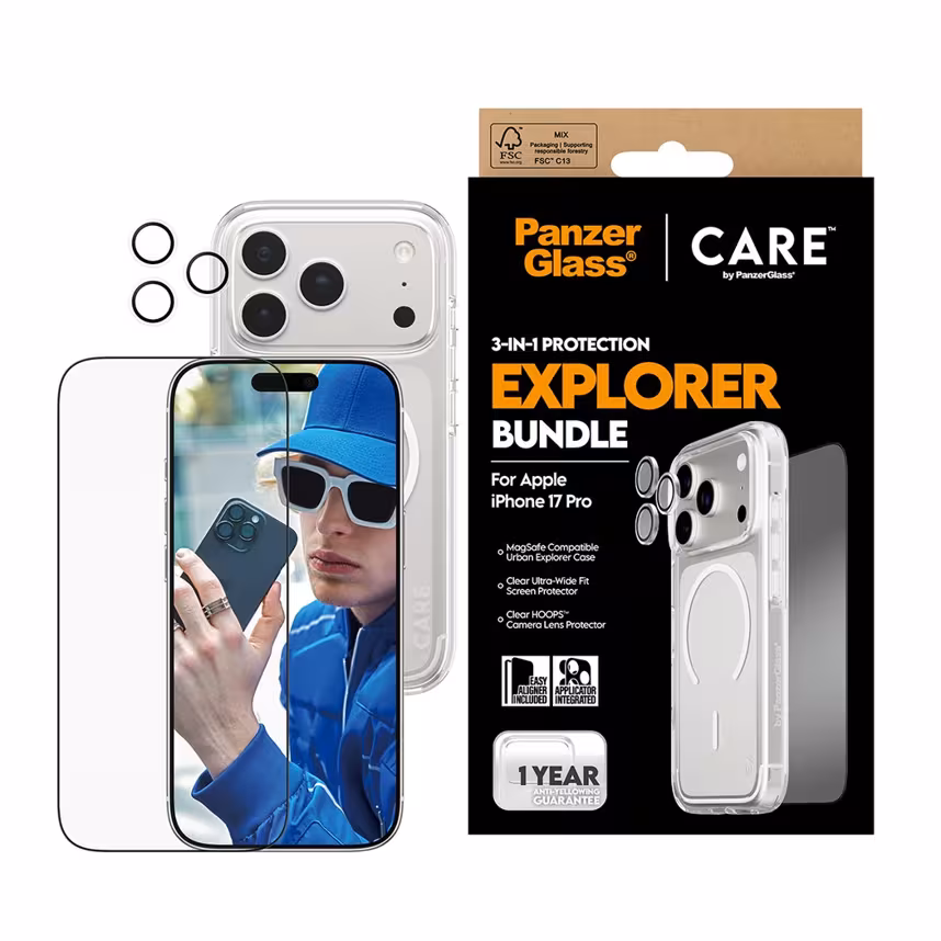 PanzerGlass CARE 3-in-1 Flagship Explorer iPhone 17 Pro