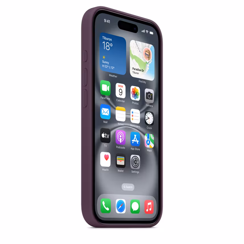  Apple iPhone 16 Silikon Case mit Magsafe plum 