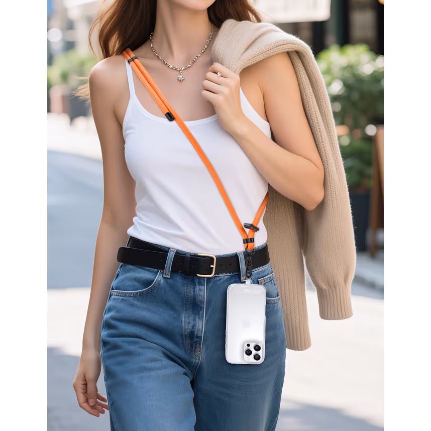 felixx Smartphone-Lanyard Nylon orange LANG bis 90cm
