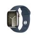Apple Watch S9 GPS+Cellular Edelstahl silber 41mm sturmblau