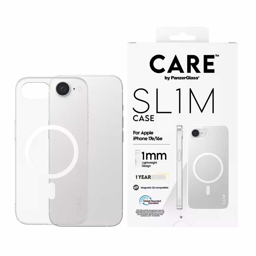 Care Back SL1M mit MagSafe Apple iPhone 17e/16e clear