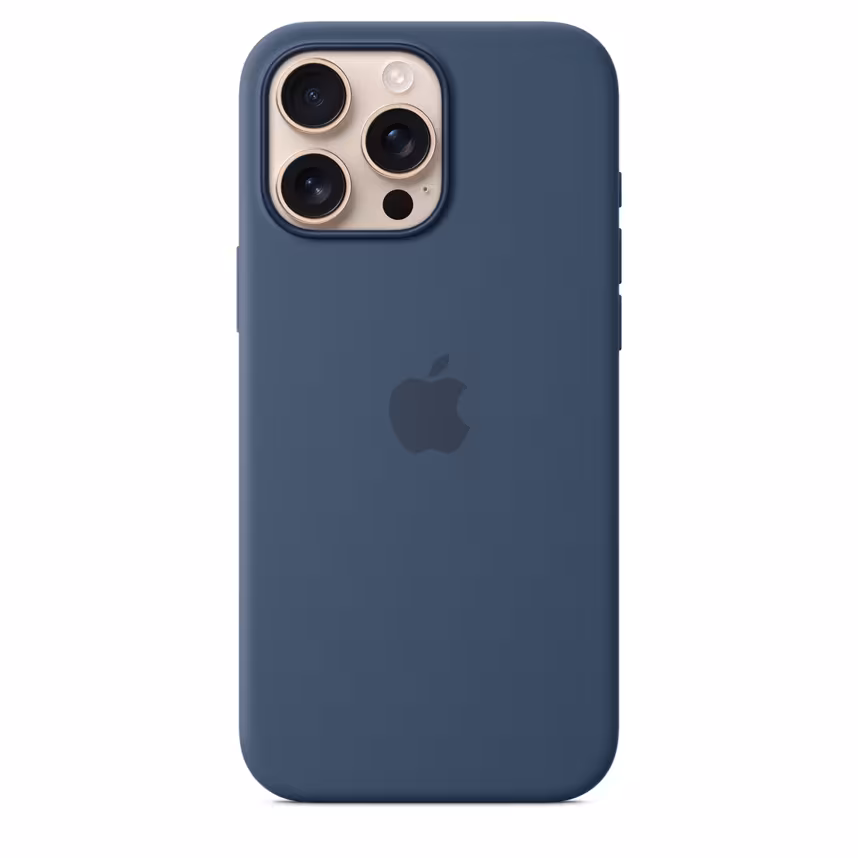 Apple iPhone 16 Pro Max Silikon Case mit Magsafe denim