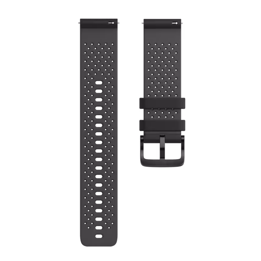 
Polar Armband 22mm Silikon S-L black/grey