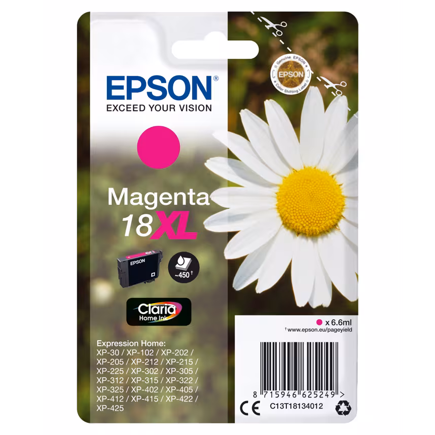 Epson 18XL T1813 Tinte Magenta 6,6ml