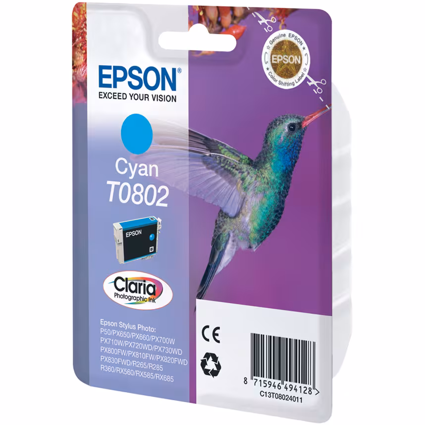 Epson T0802 Tinte Photo Cyan 7,4ml
