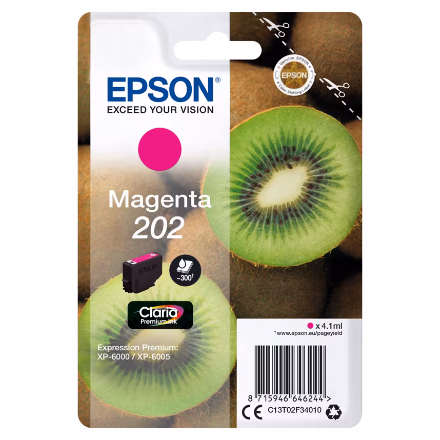 Epson 202 T02F3 Tinte Magenta 4,1ml
