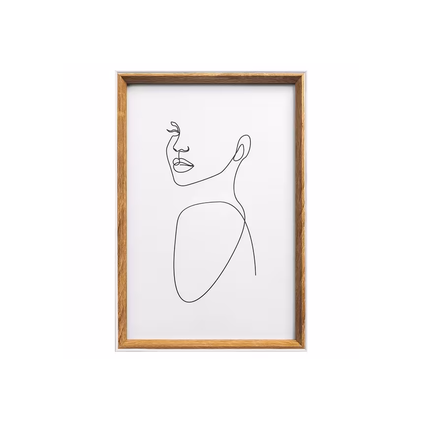 Bilderrahmen "Silhouette" Holz 15x20 wei&szlig;/natur