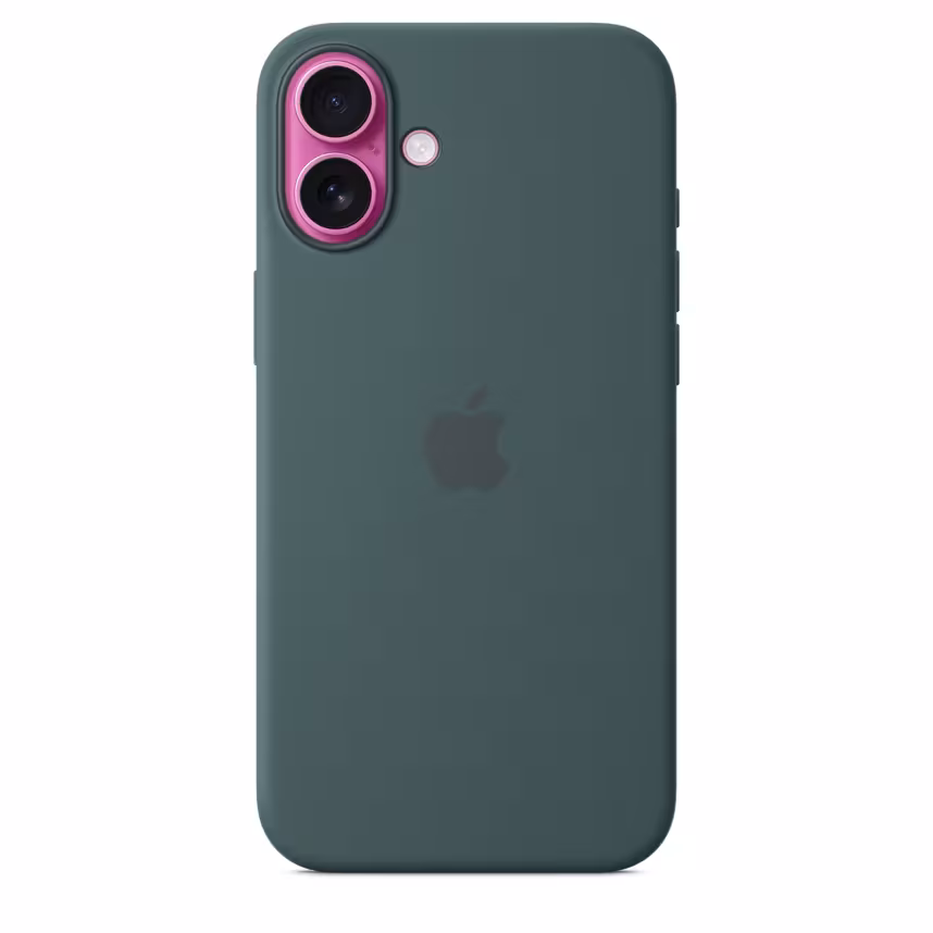 Apple iPhone 16 Plus Silikon Case mit Magsafe lake green 