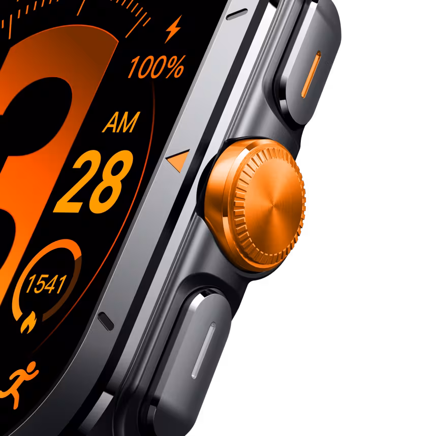 felixx Smartwatch F707GPS, Amoled 2.01, gun-metal silver