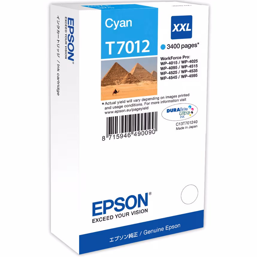 Epson T7012XXL Tinte Cyan 34,2ml