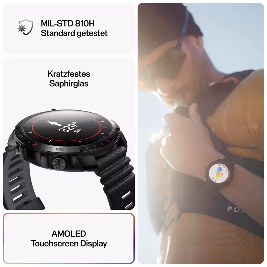 Polar Grit X2 Pro schwarz S/L HR