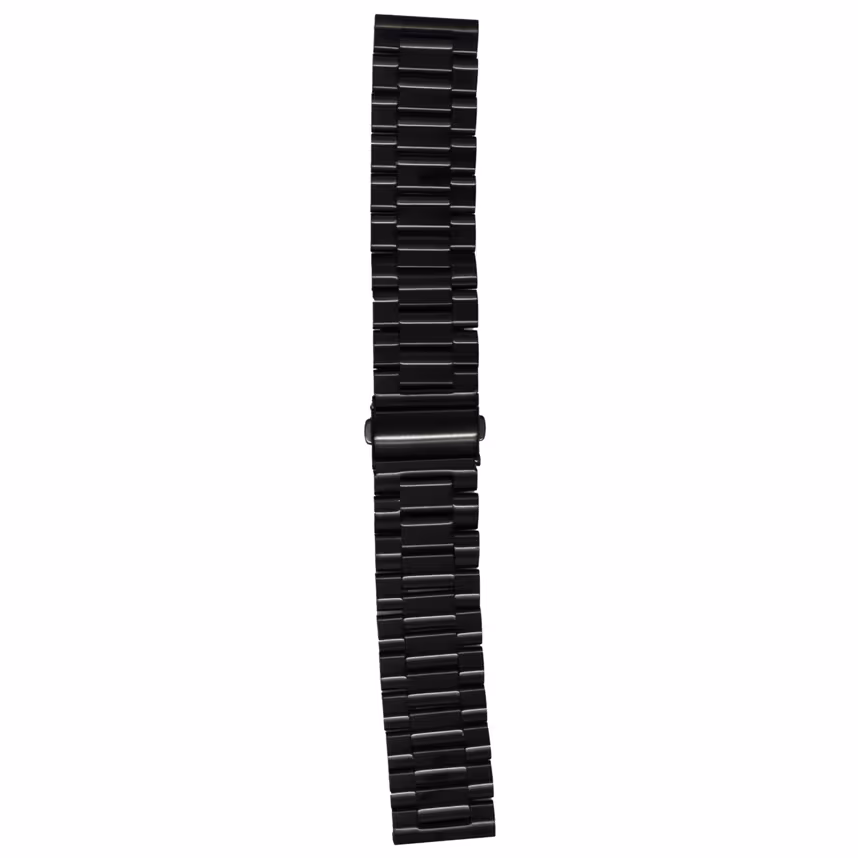 Mika Band Uhrenarmband 22mm Edelstahl Glieder schwarz