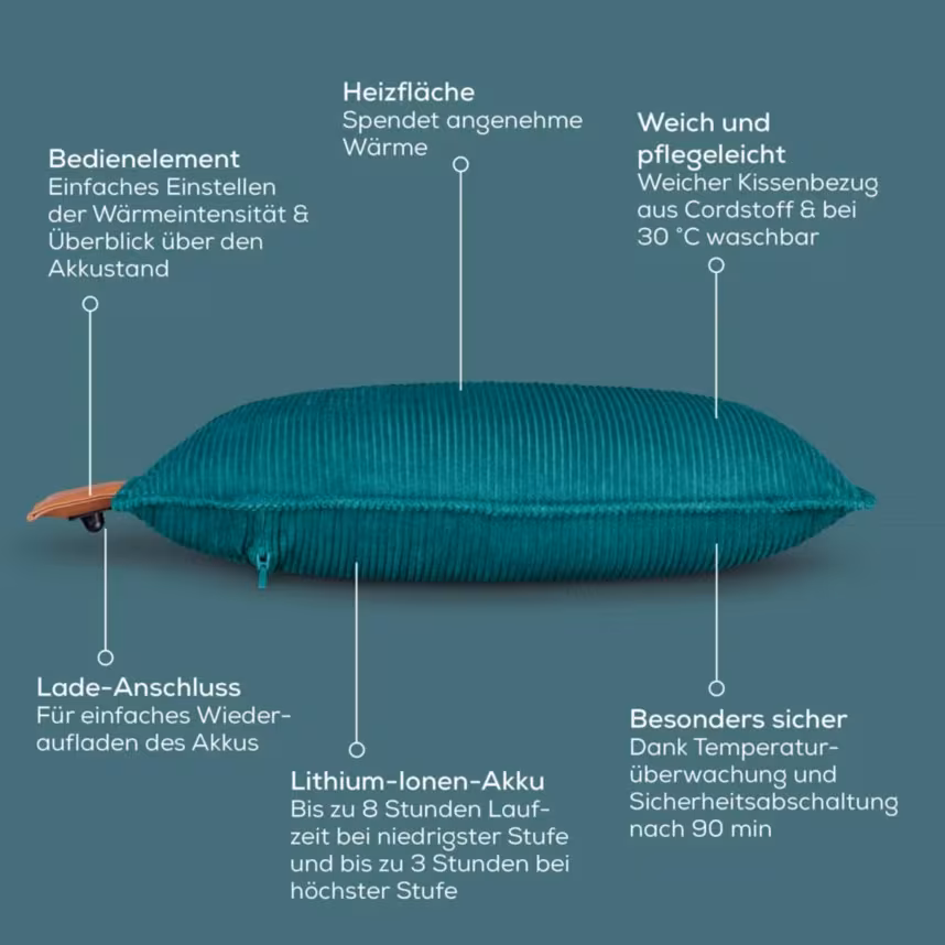 BEURER HK 77 Akku-Heizkissen celestial