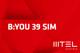 Eine Grafik mit rotem Hintergrund. In weiß steht folgender Text: "B:YOU 39 SIM." Das weiße MTEL Logo befindet sich in der rechten unteren Ecke.