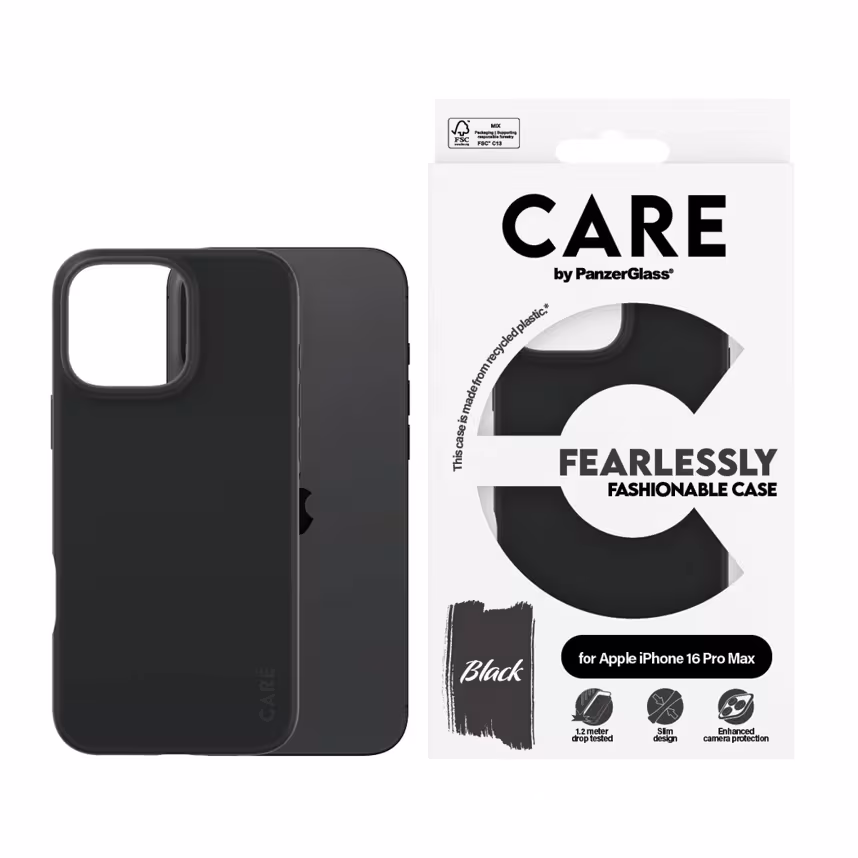Care Back Cover Fashion Apple iPhone 16 Pro Max schwarz