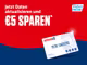 Löwencard auf blau rotem Hintergrund mit folgendem Text: "Jetzt Daten aktualisieren und 5€ sparen."