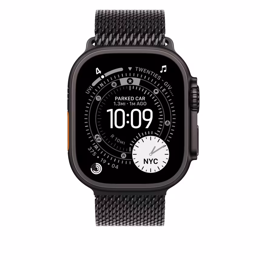 Apple Watch 49mm Black Titan Milanaise Loop L