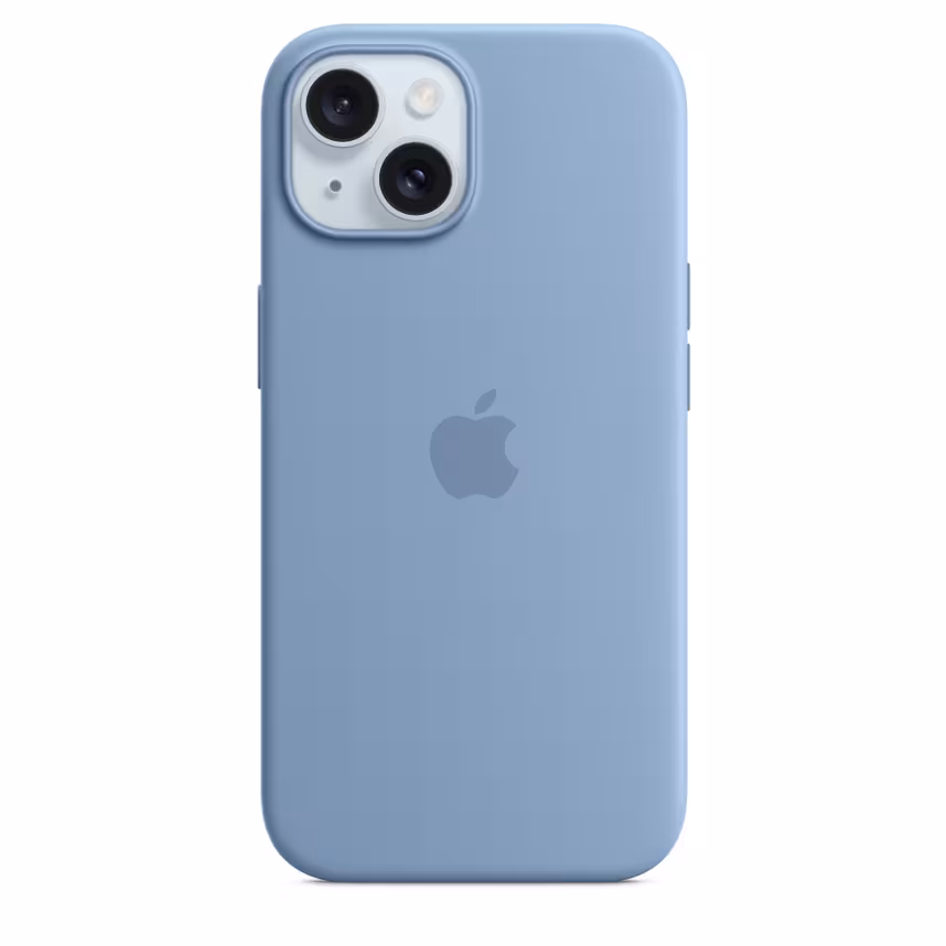 Apple iPhone 15 Silikon Case mit MagSafe winter blue