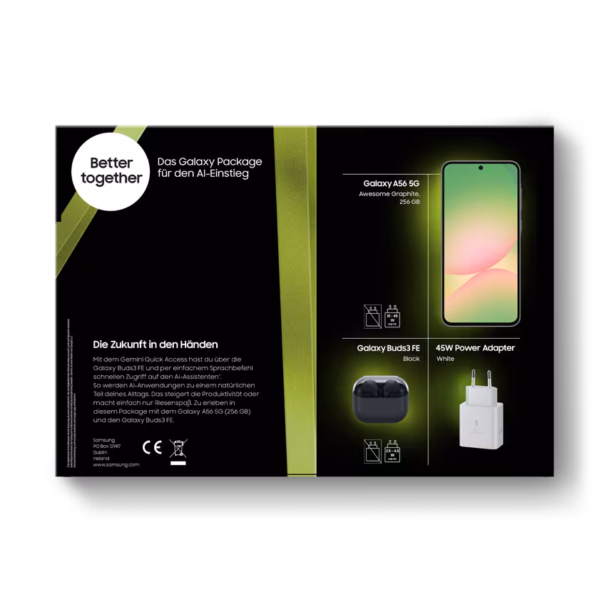 Samsung Bundle A56 5G 256GB + Buds3FE + 45W