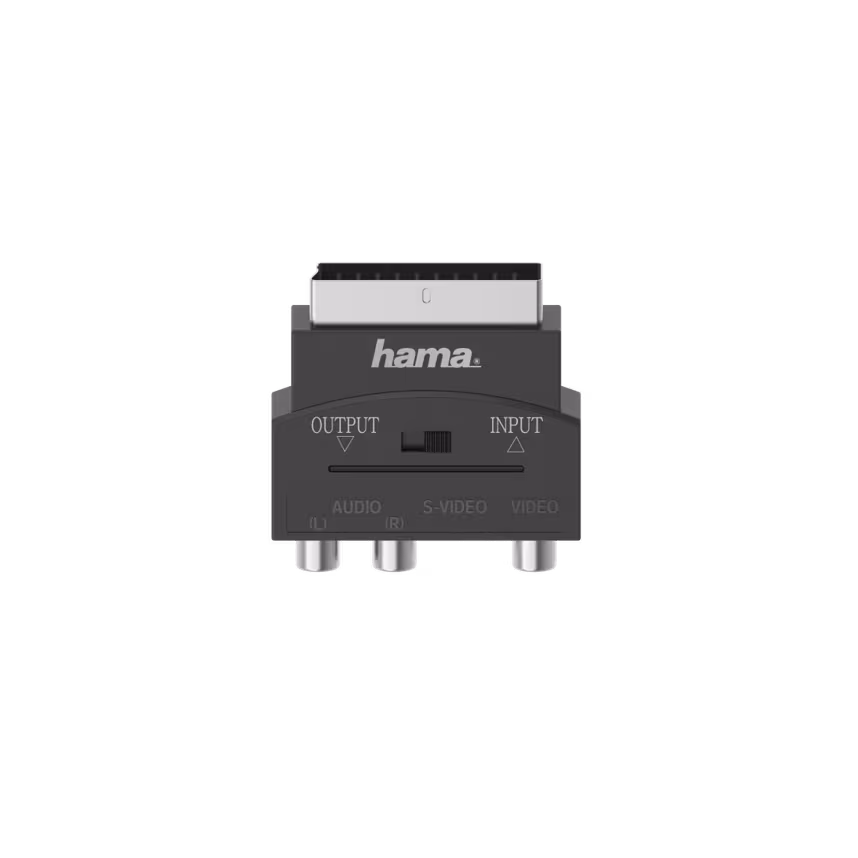 Hama Video-Adapter S-VHS, 3-Cinch-Kupplungen, Scart-Stecker 