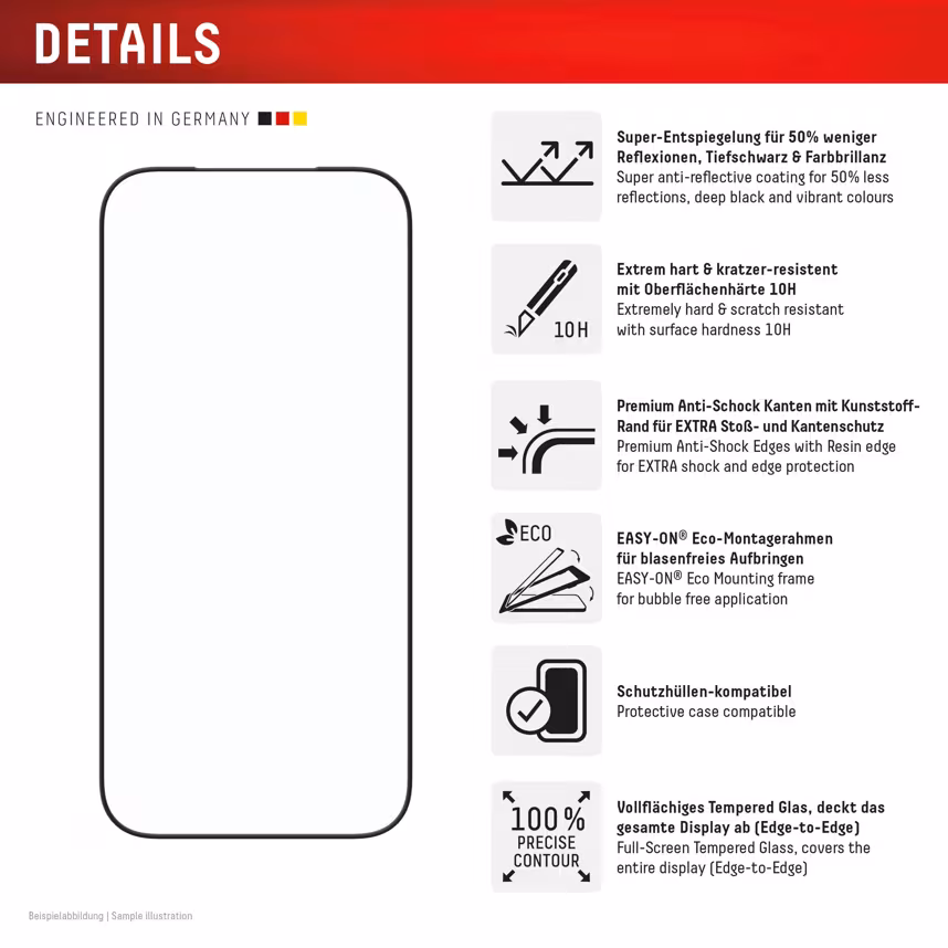 Felixx Glas ENTSPIEGELT Apple iPhone 17 Pro Max