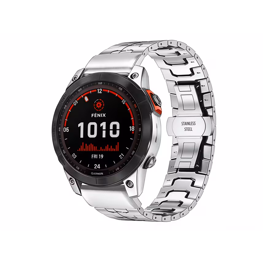 Felixx Smartwatcharmband Edelst./Titan-Titan Garmin Q.Fit 22mm