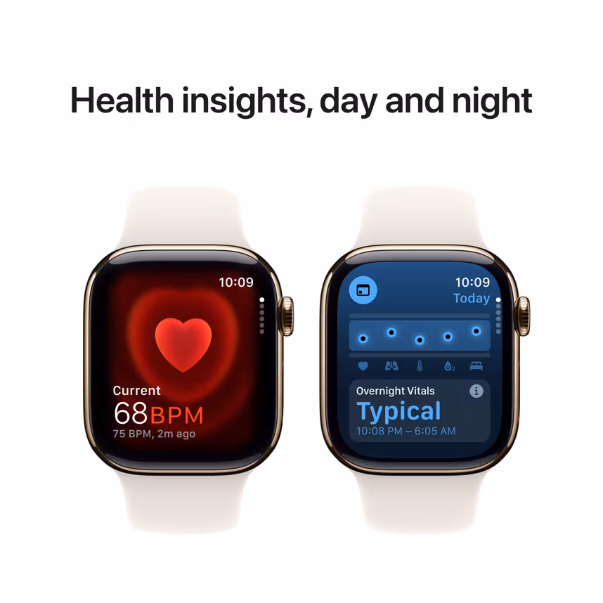 Apple Watch S10 LTE 42mm gold Titanium Case + starlight S/M