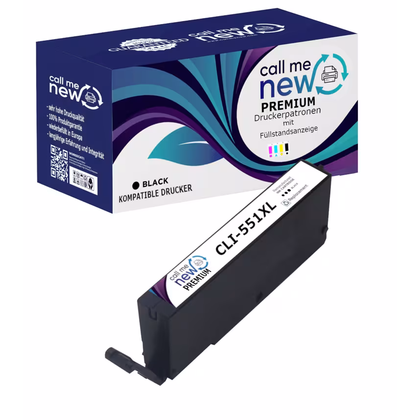 CMN Premium aufber. Tintenpatrone für Canon CLI-551XL schwar