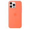 Apple iPhone 16 Pro Max Silikon Case mit MagSafe mandarine