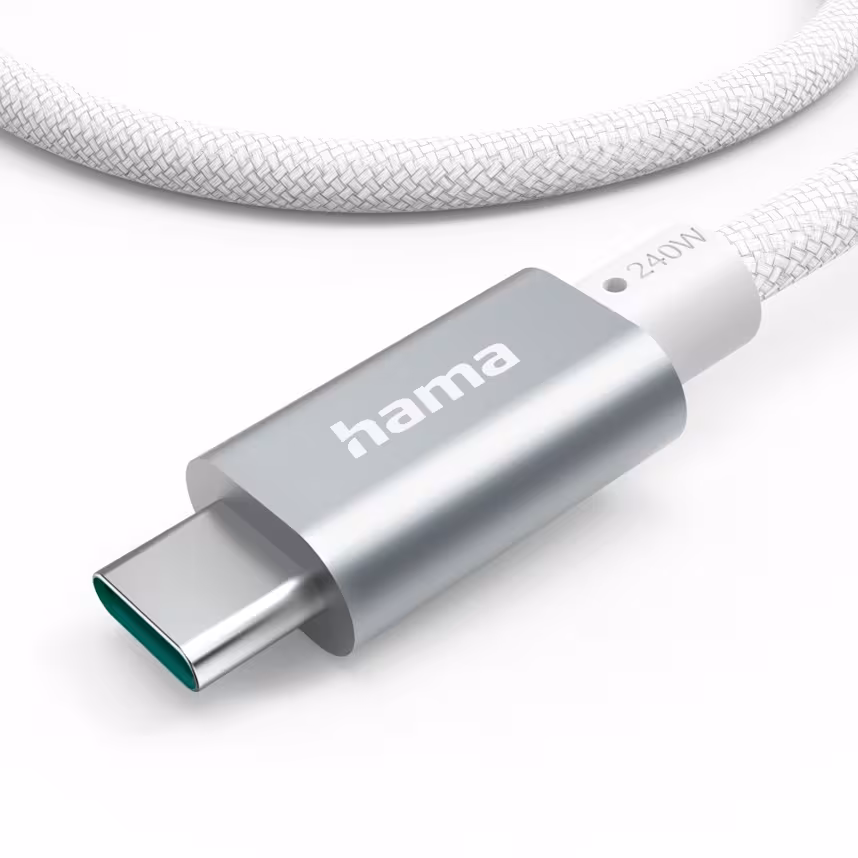 Hama Ladekabel USB-C - USB-C, 240W,10Gbit/s, 1,5m